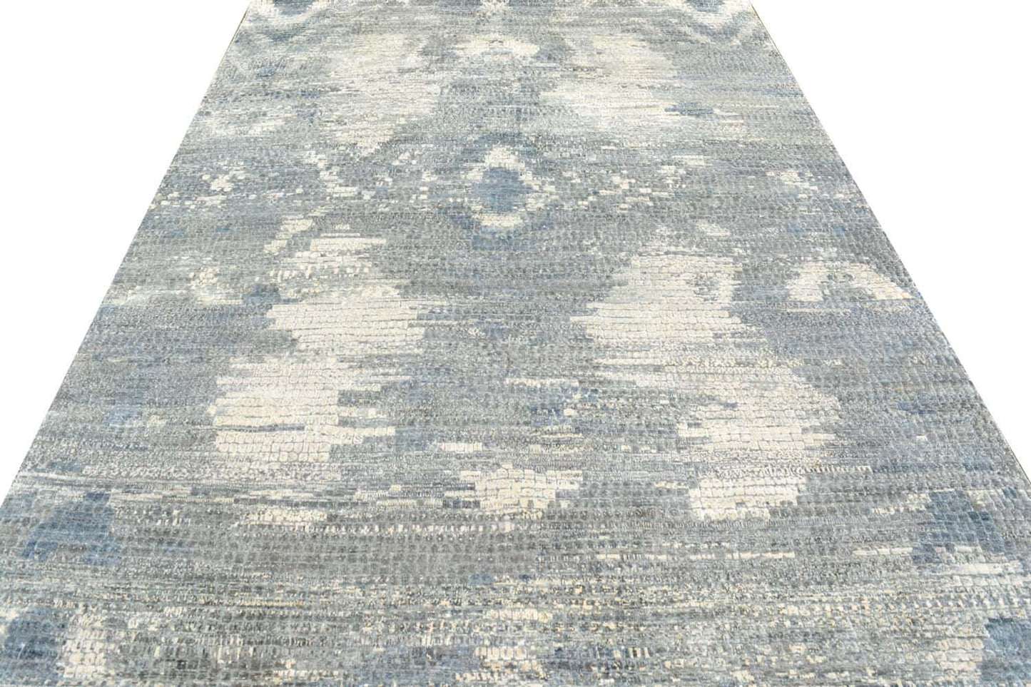 Ancient Mosaic design in pure silk & oxidized wool pile 304x243cm | Rug# 31628