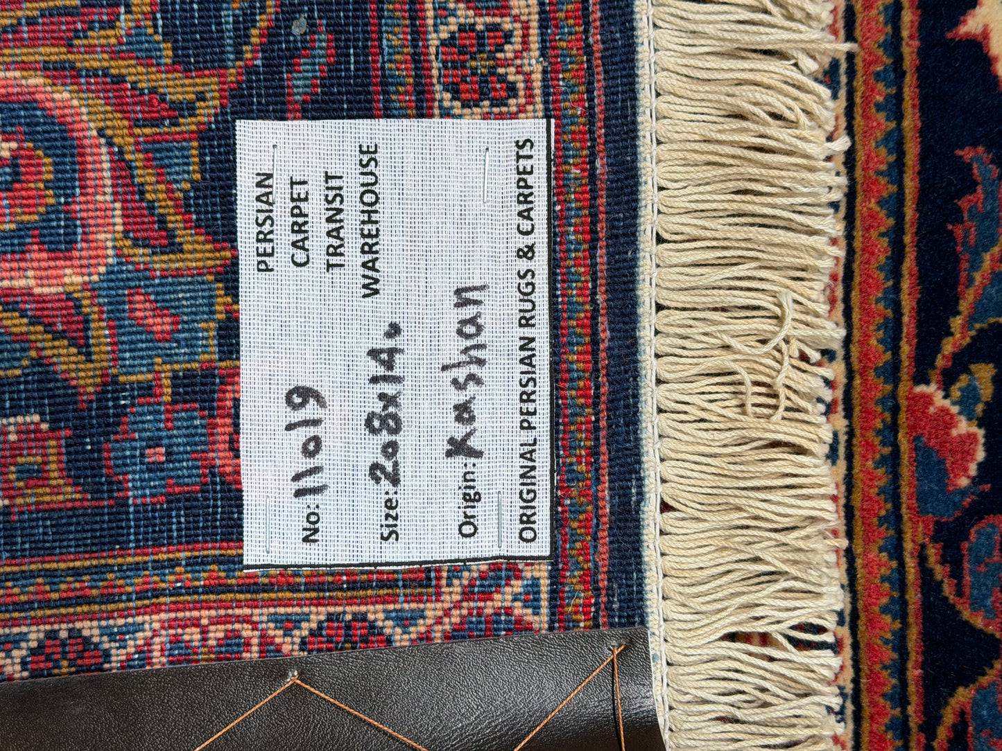 Superfine vintage Persian Kashan (one of a pair) 208x140cm | Rug# 11019