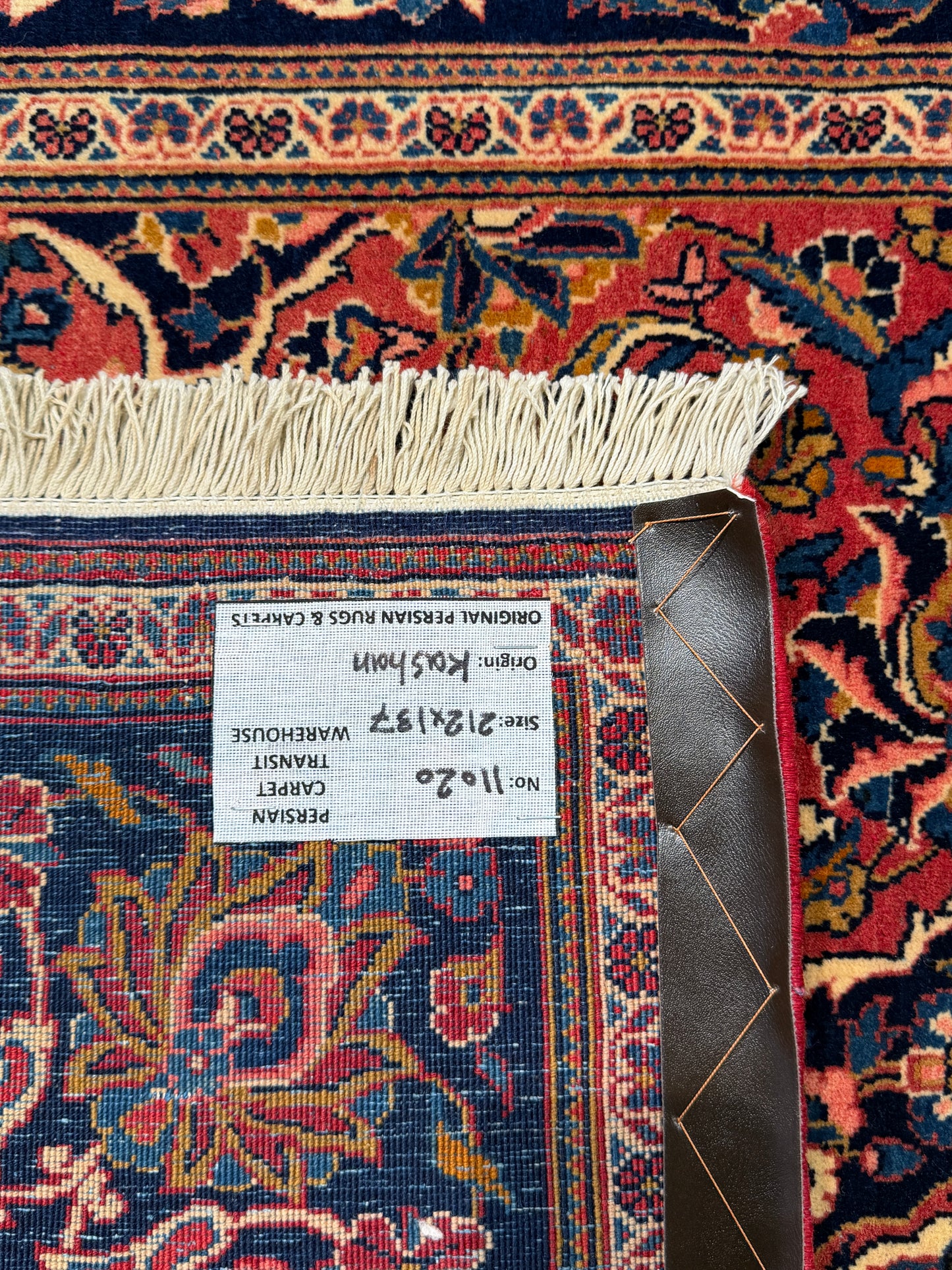 Superfine vintage Persian Kashan (one of a pair) 212x137cm | Rug# 11020