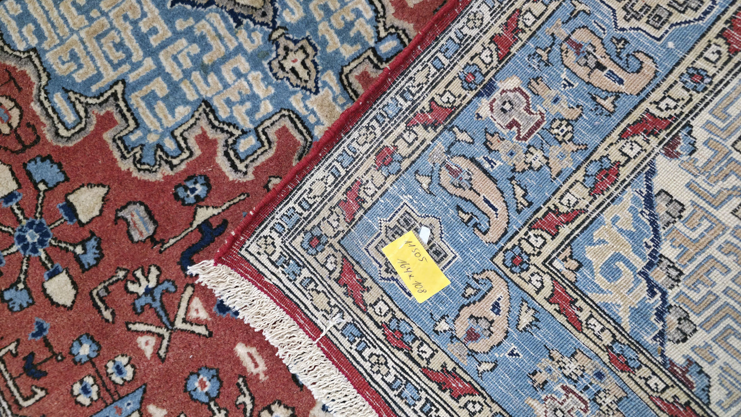 Hand knotted antique Qum rug 164×108 cm | Rug# 11505