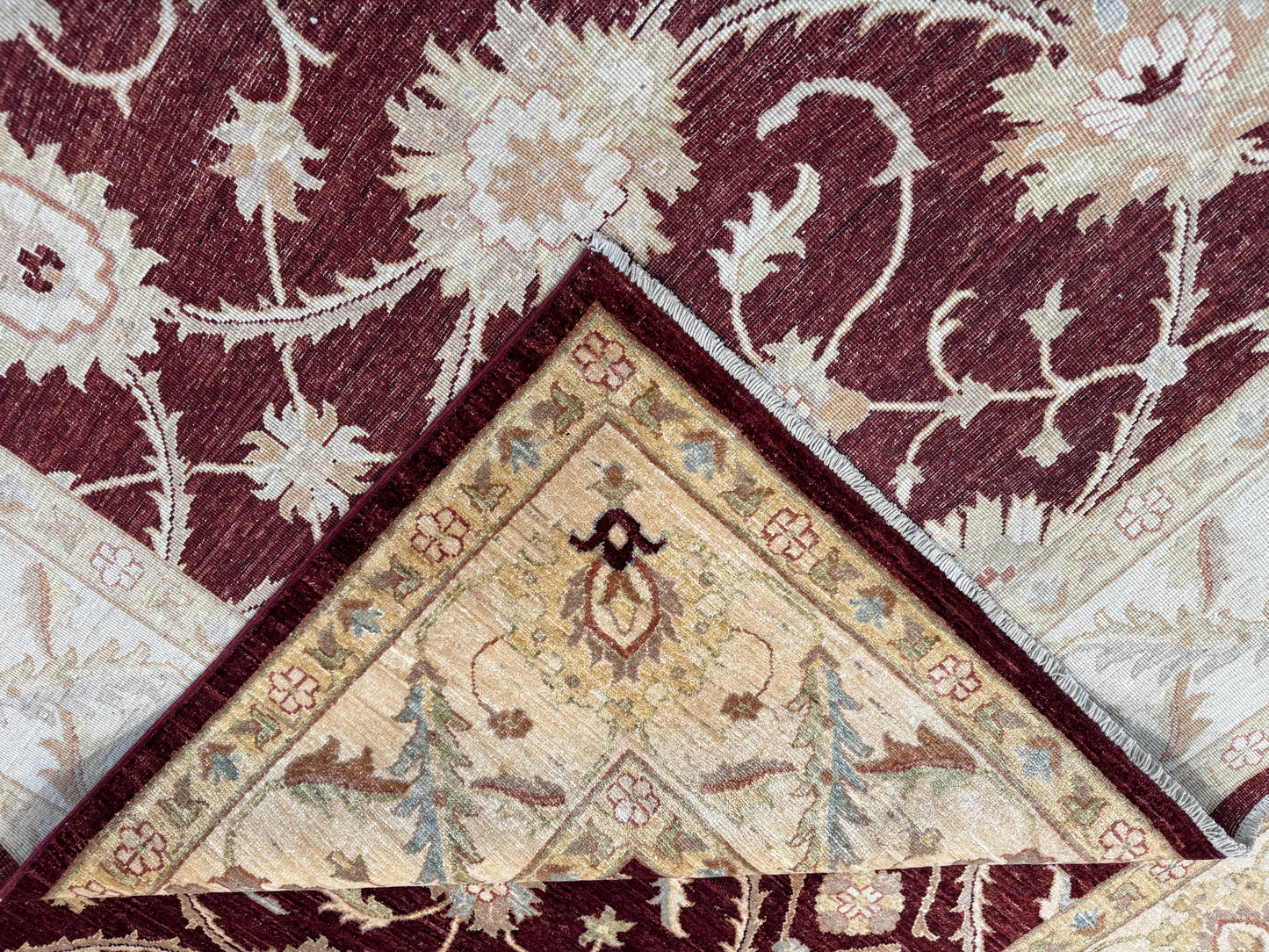 Afghan Turkaman weave, 18th Ziegler design 296×243 cm | Rug# 22140