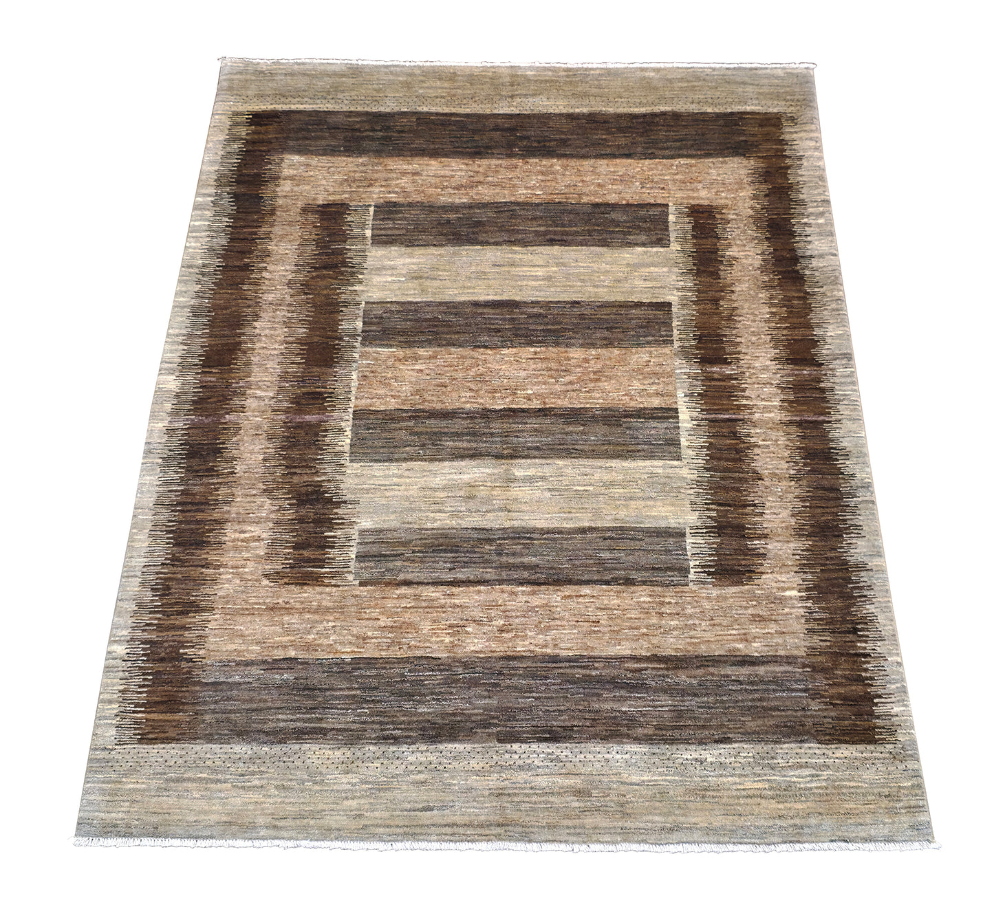 Turkaman-weave Afghan Modern-Gabbeh 233x180cm | Rug# 22580