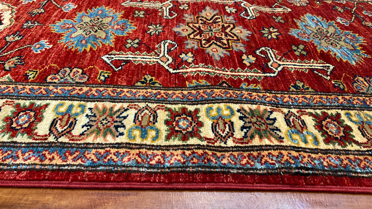 Afghan Chechen weave Super-Kazak Hall Runner 294x84cm | Rug# 24748