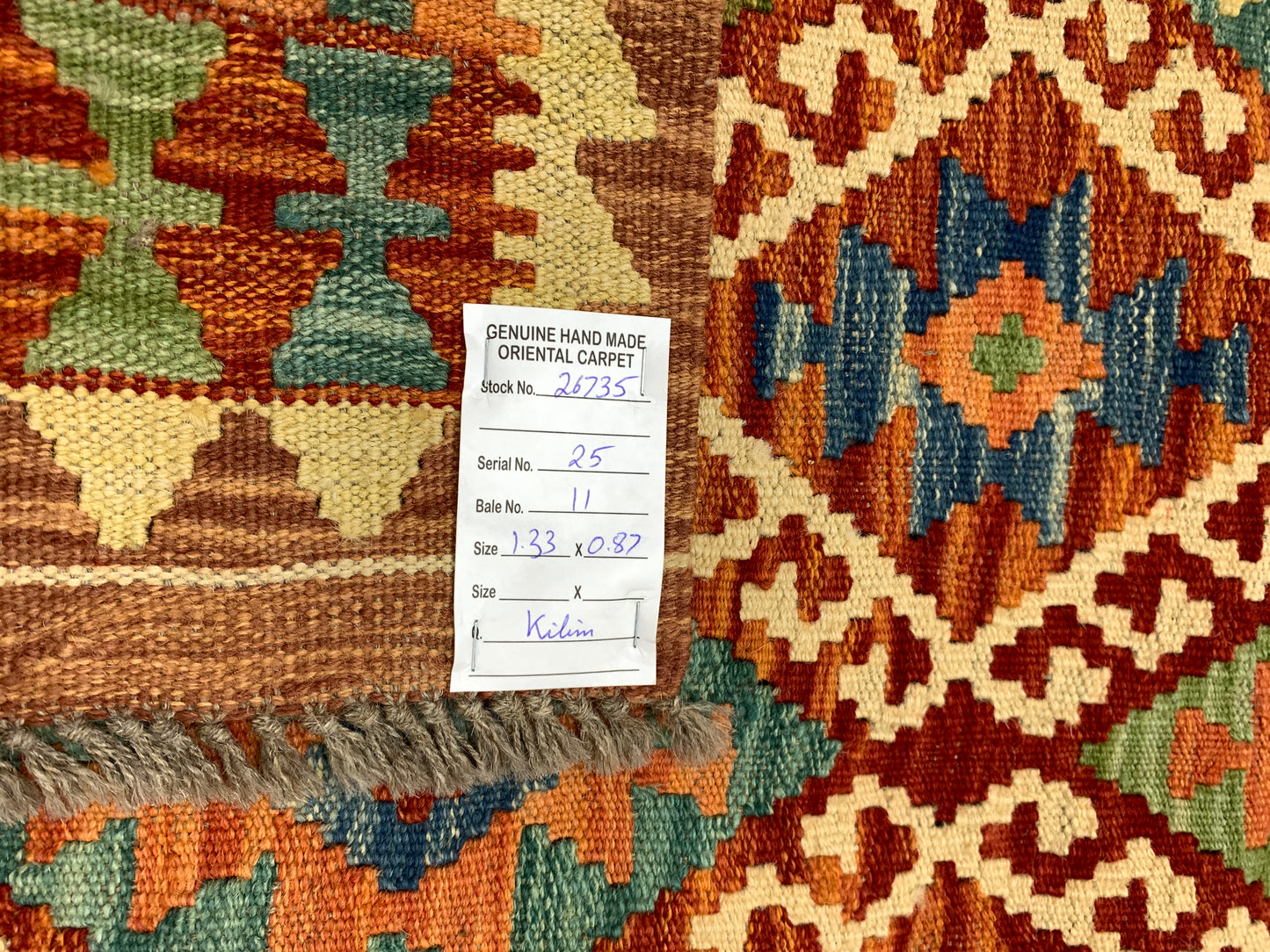 Afghan maimaneh-Kilim 132x87ccm | Rug# 26735