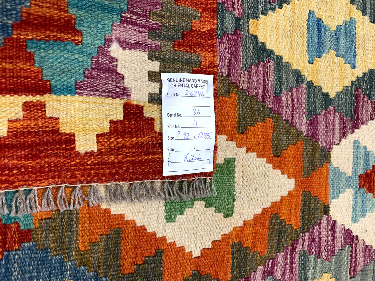 Afghan maimaneh-Kilim 292x85cm | Rug# 26746