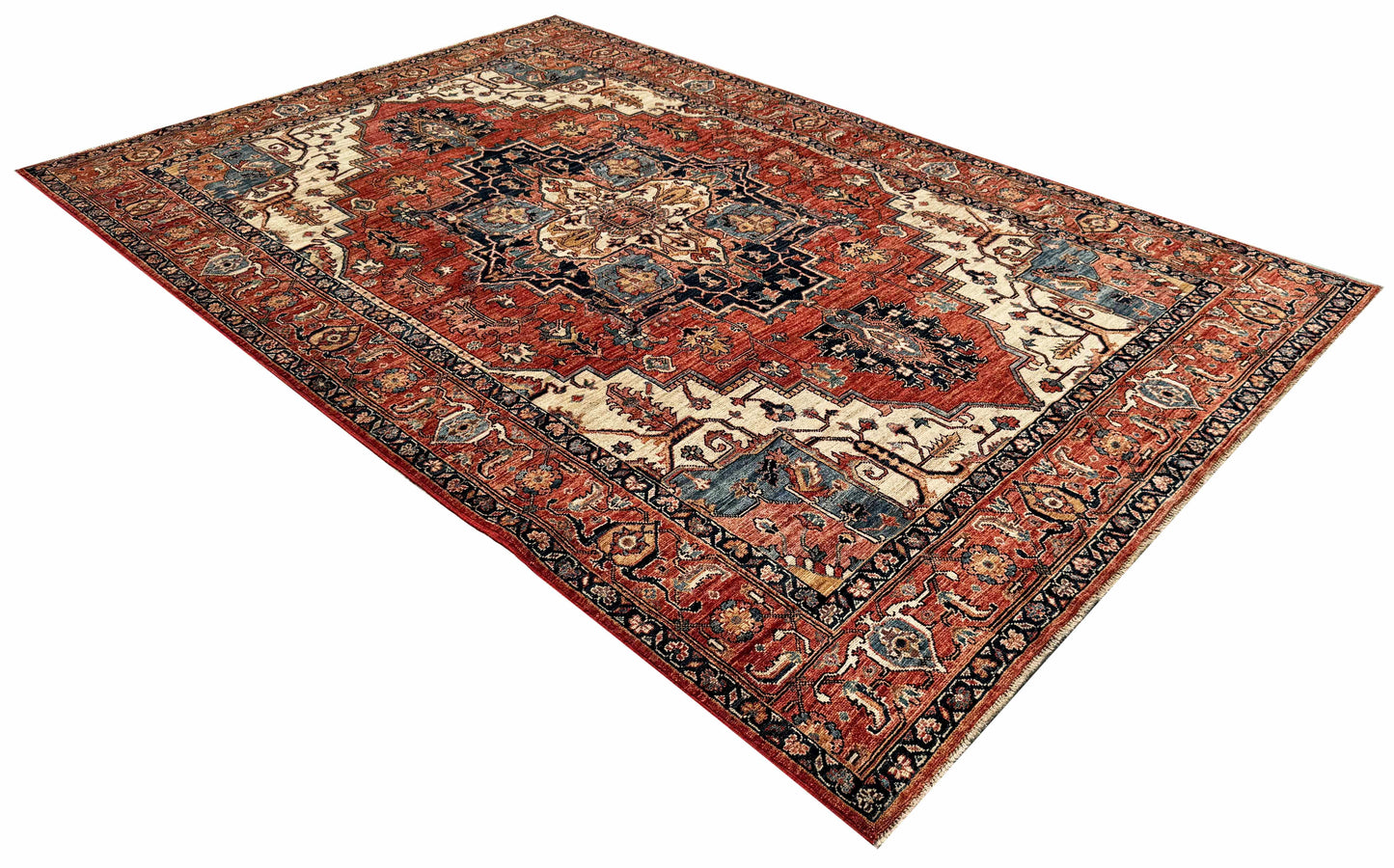 Turkmen weave Afghan 19th century Sultanabad design, 282x188cm | Rug# 27228