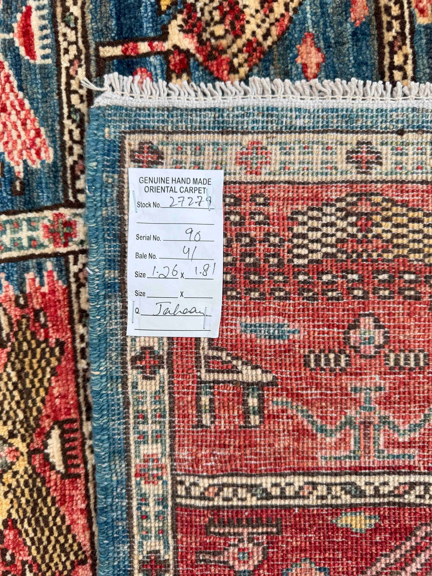 Turkmen weave Afghan, inspired by a 19th century Caucasian Sumac 181x126cm | Rug# 27279