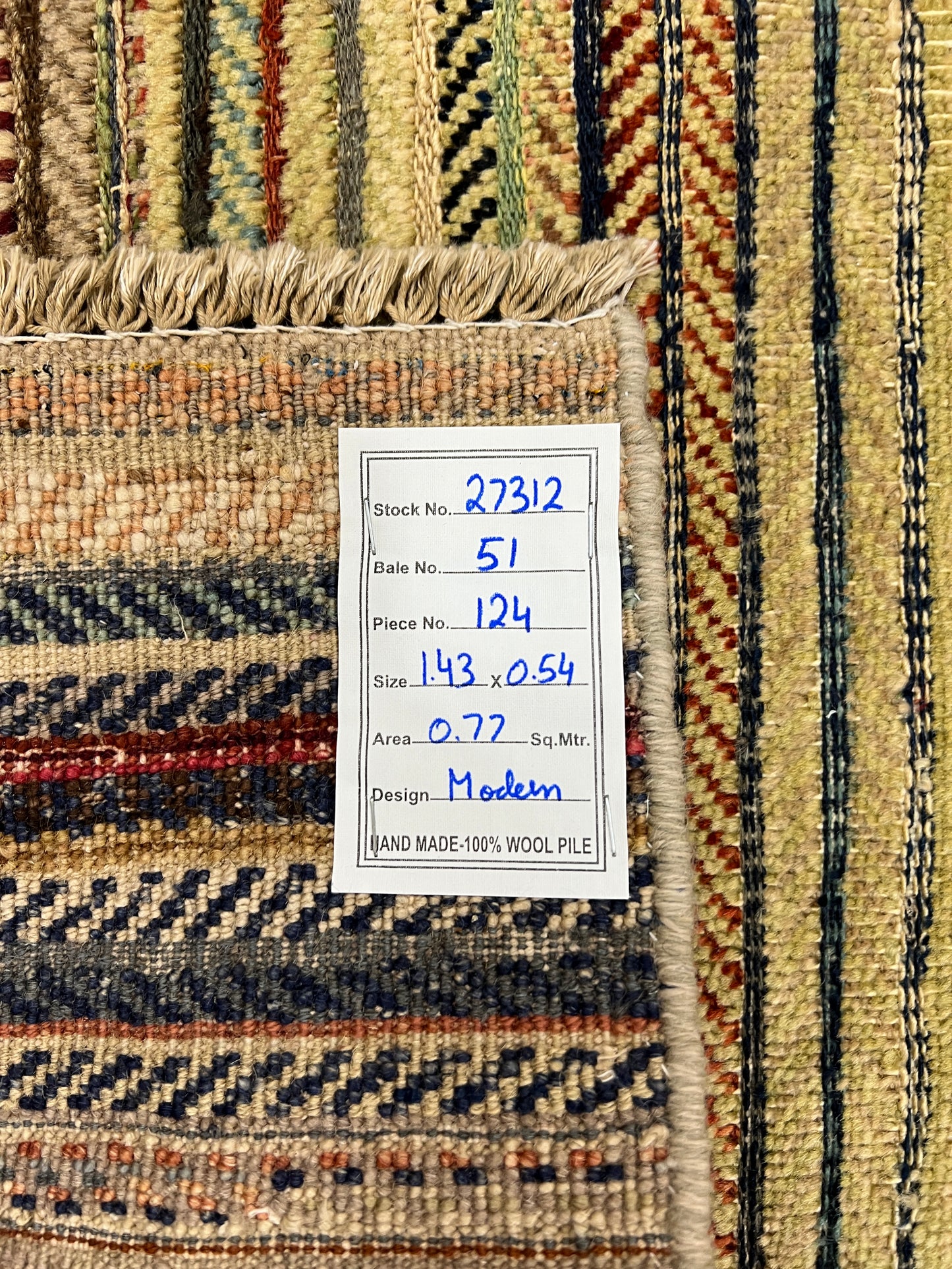 Souf weave modern designer rug, Afghan 143x54 cm | Rug# 27312