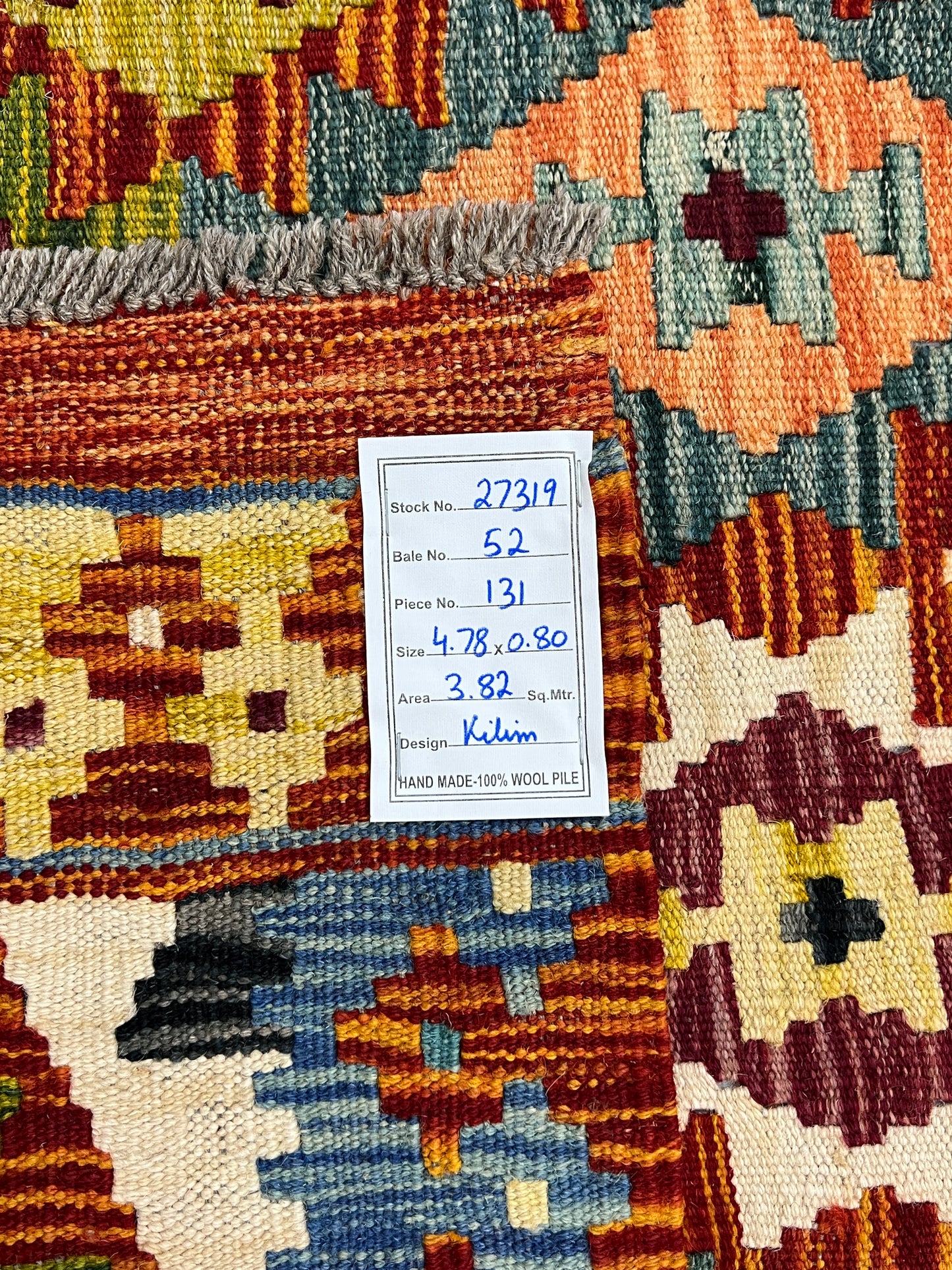 Hand woven Afghan Maimaneh kilim 478×80 cm | Rug# 27319