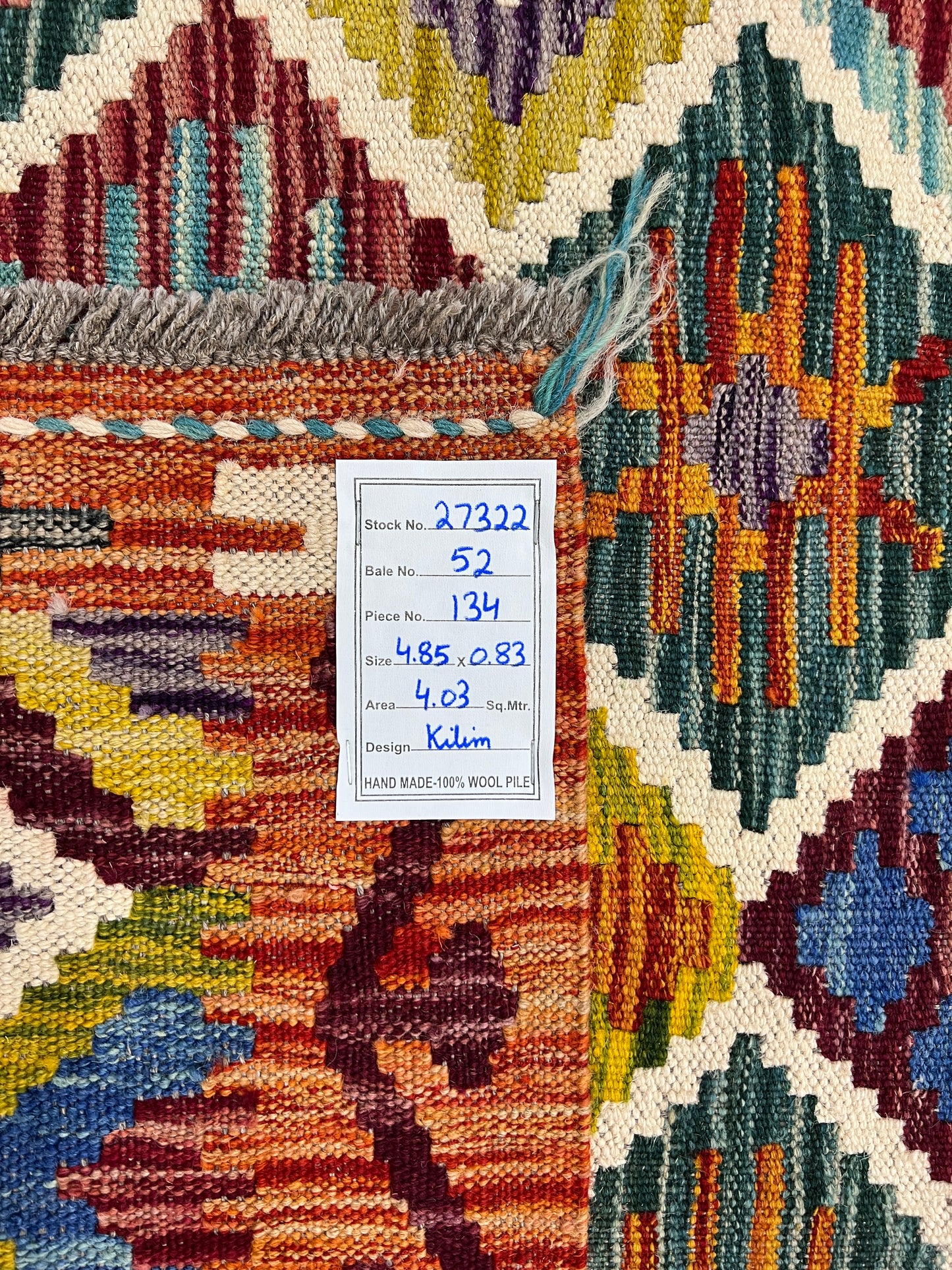 Afghan Maimaneh flatweave Kili 485x83 cm | Rug# 27322