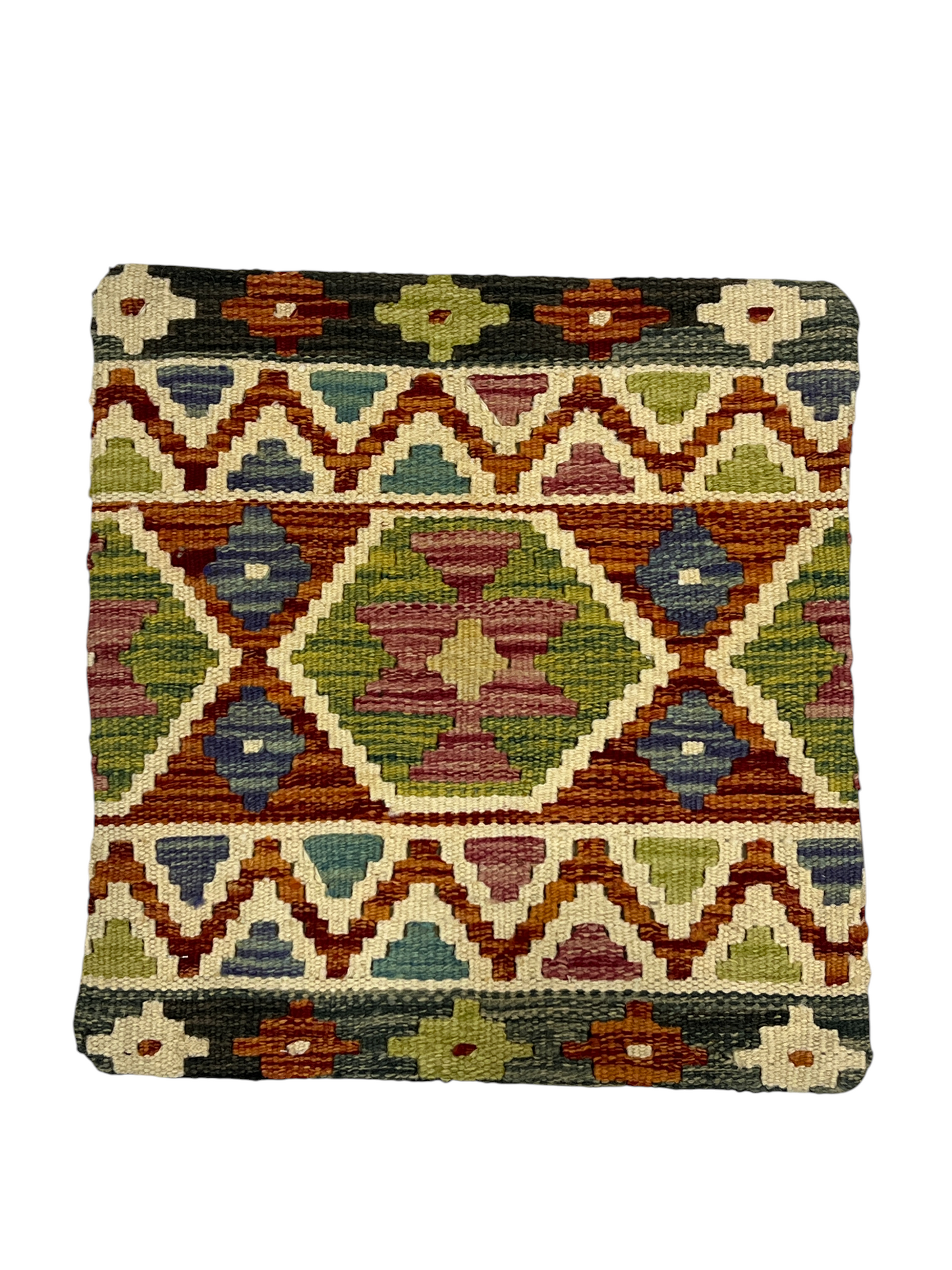 Vegetable dye Kilim cushion, Afghanistan 45x45cm | Rug# 27330