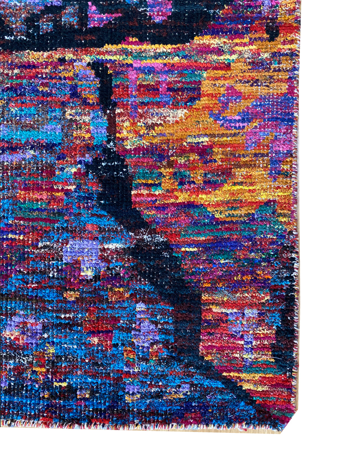 Rare Sari-Silk Abstract Designer Rug 230x160 cm | Rug# 30145