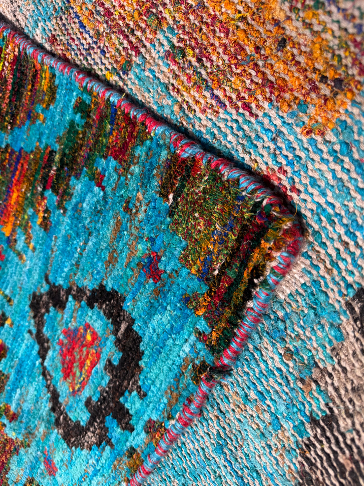 Recycled sari silk modern rug 230x160 cm | Rug# 30146