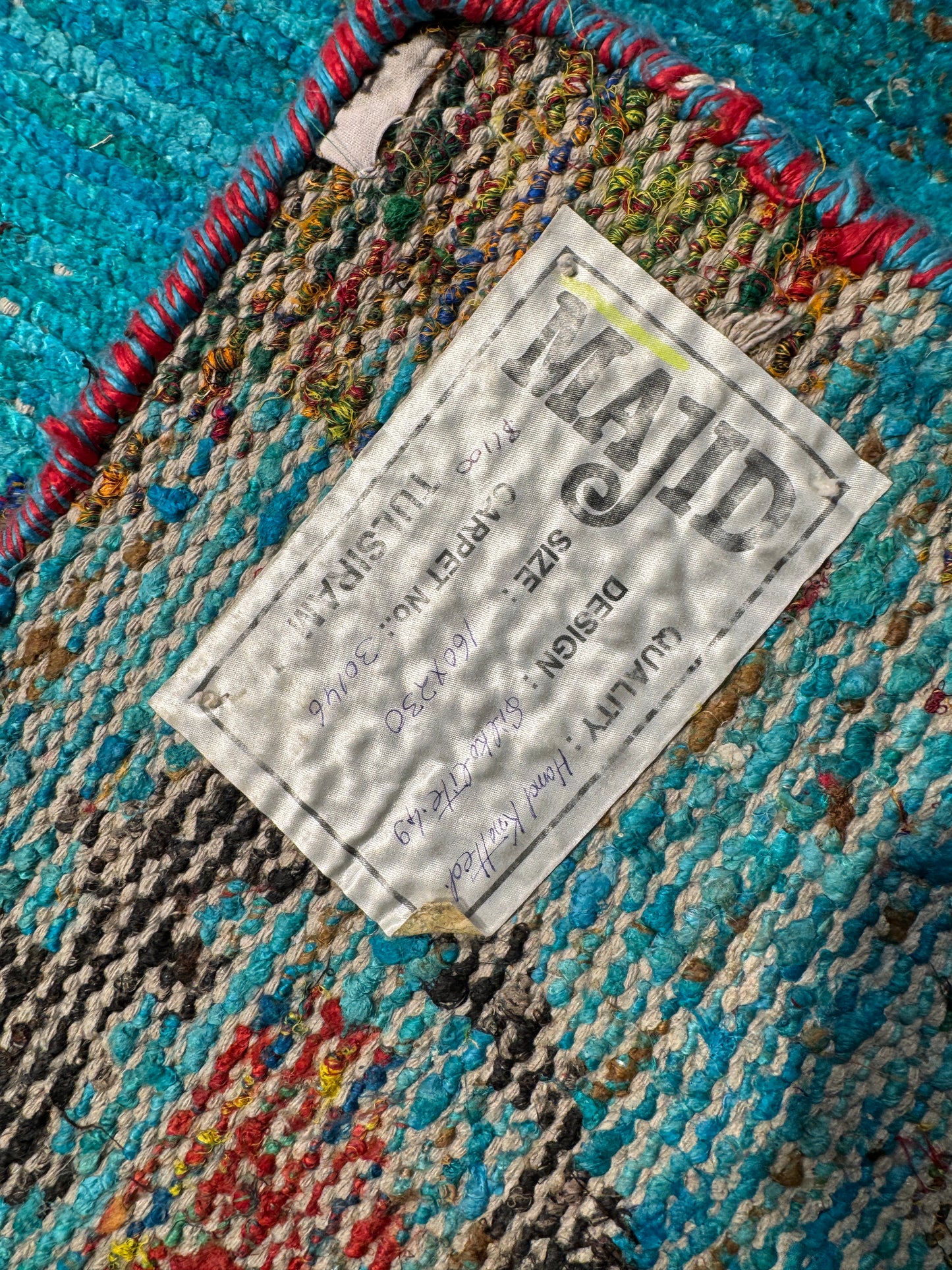 Recycled sari silk modern rug 230x160 cm | Rug# 30146