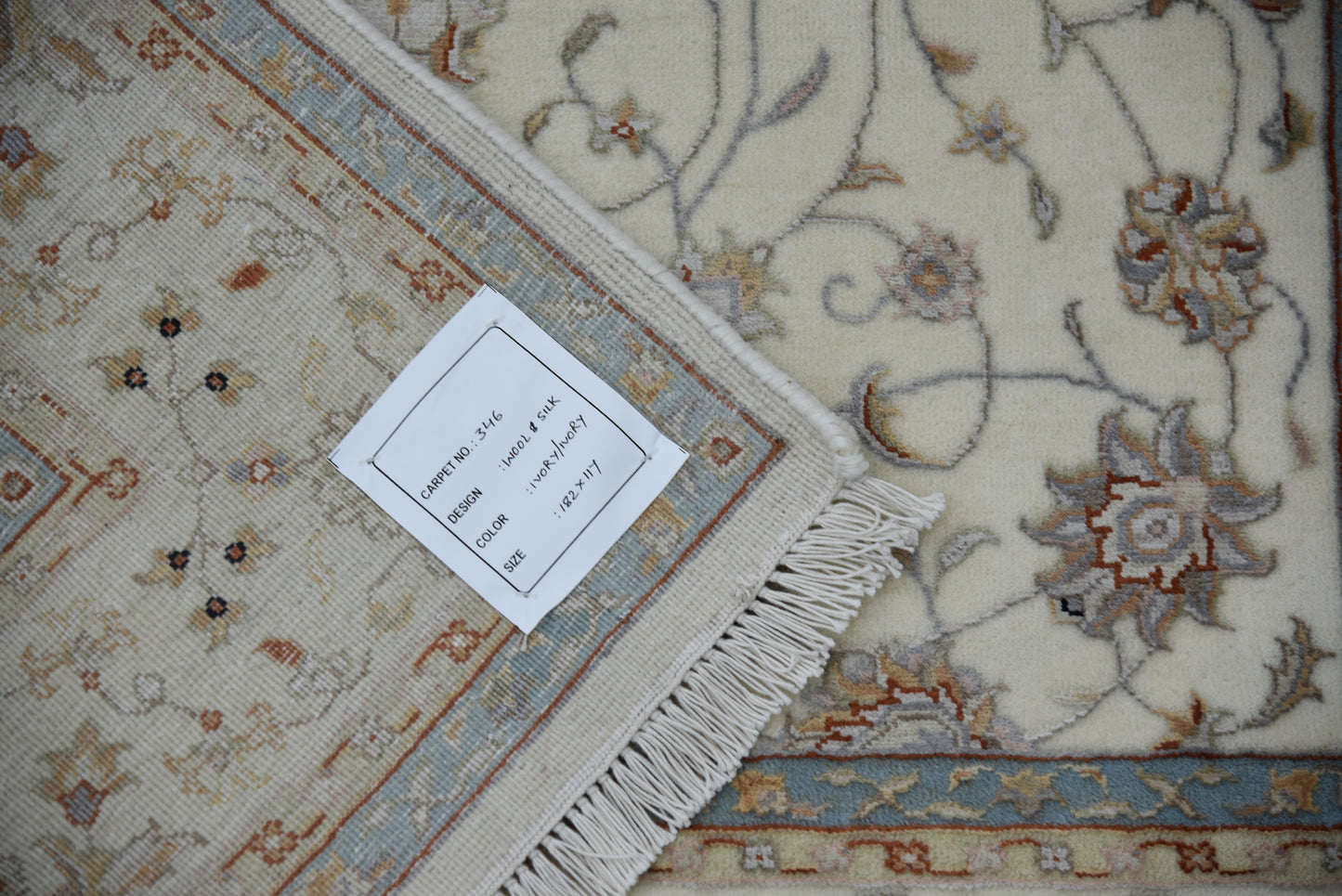 Jaipur carpet all over 16th century with Safavid stylised flowers 182x117cm | Rug# 31106