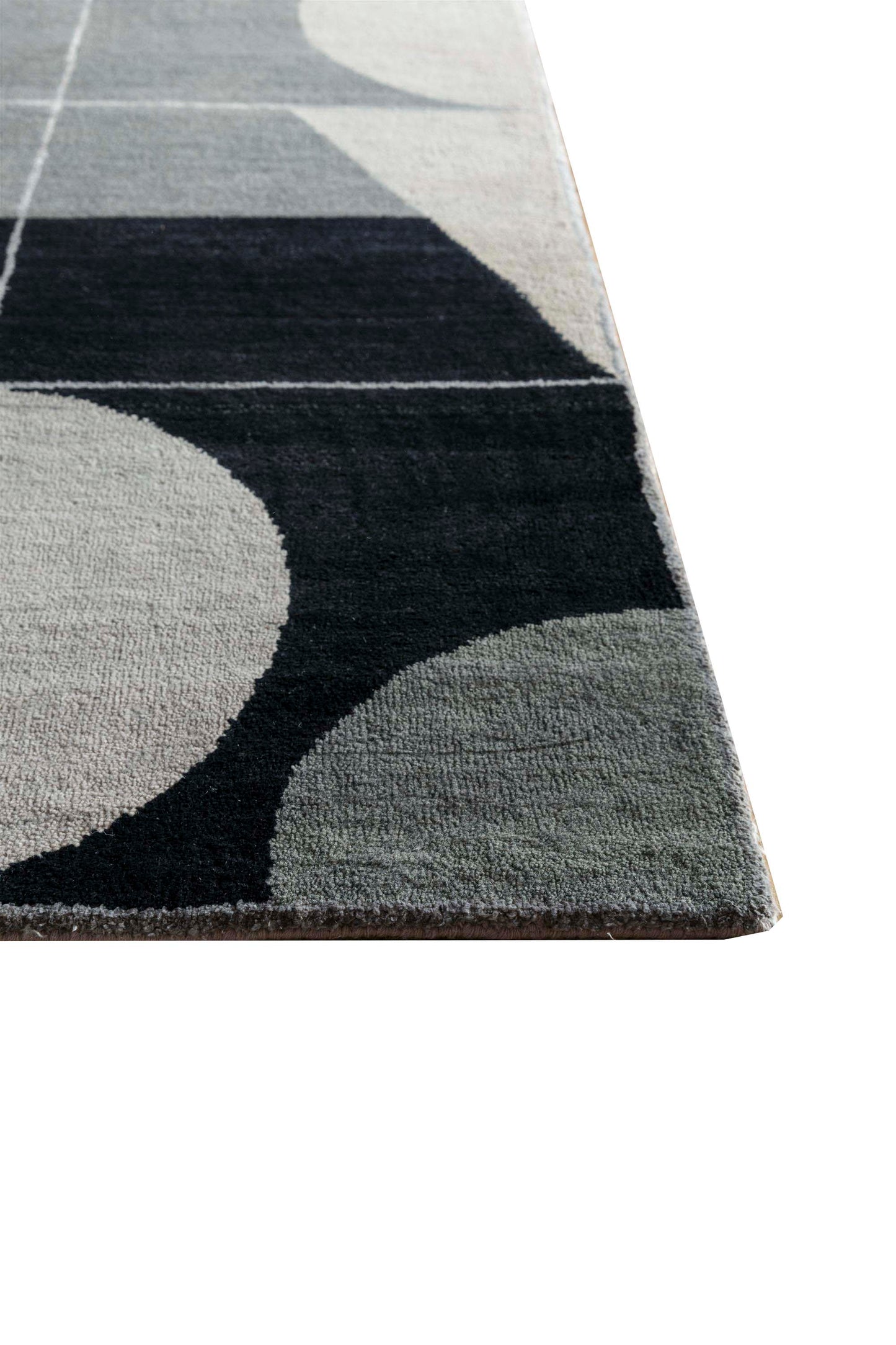 ABC designer modern rug, 100% NZ wool and Tencel silk pile 300x250 cm | Rug# 31193