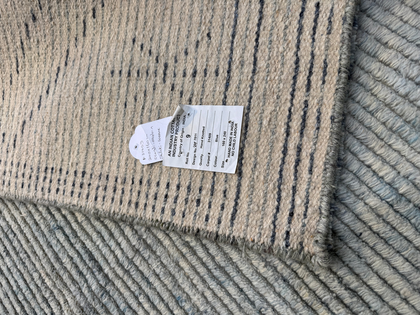 Scandinavian style modern rug, Afghan, 240×160 cm | Rug# 31409