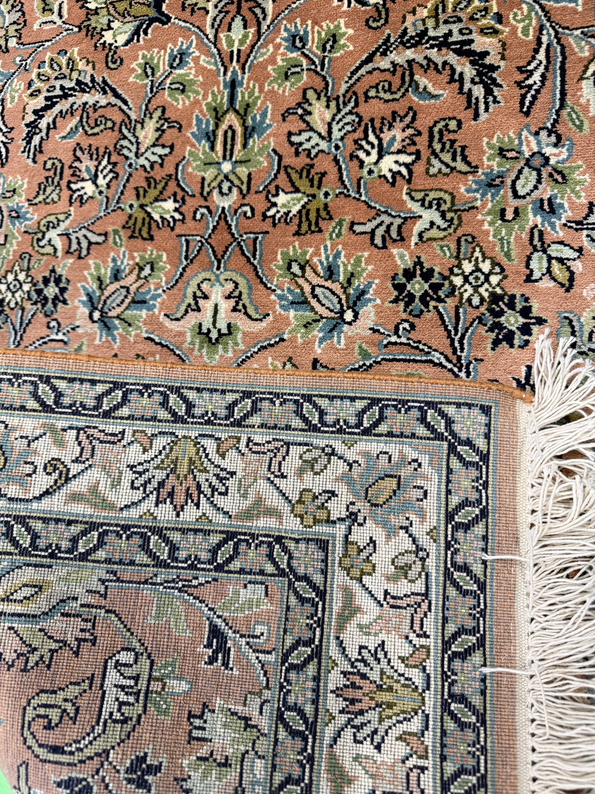 Kashmir Silk Floral Design Rug 100x65 cm | Rug# 32149
