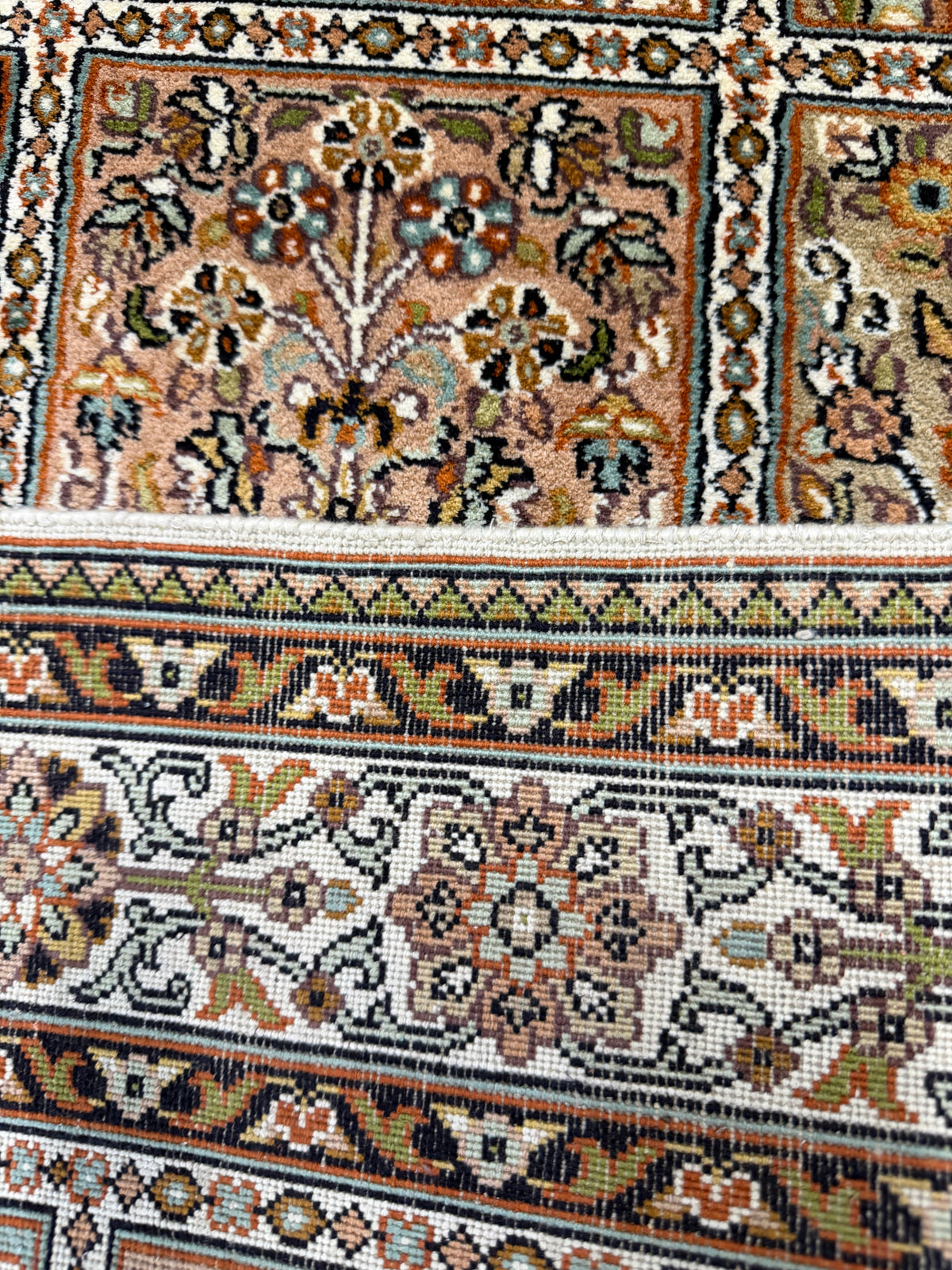 Pure Silk Kashmir Garden Panel Runner Rug 266x81 cm | Rug# 32160
