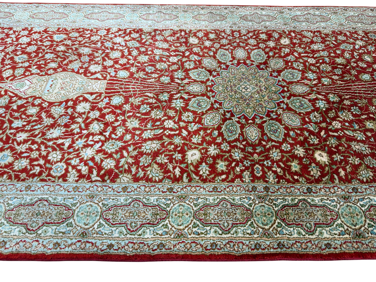 Pure Silk Kashmir Runner Rug 250x78 cm | Rug# 32163