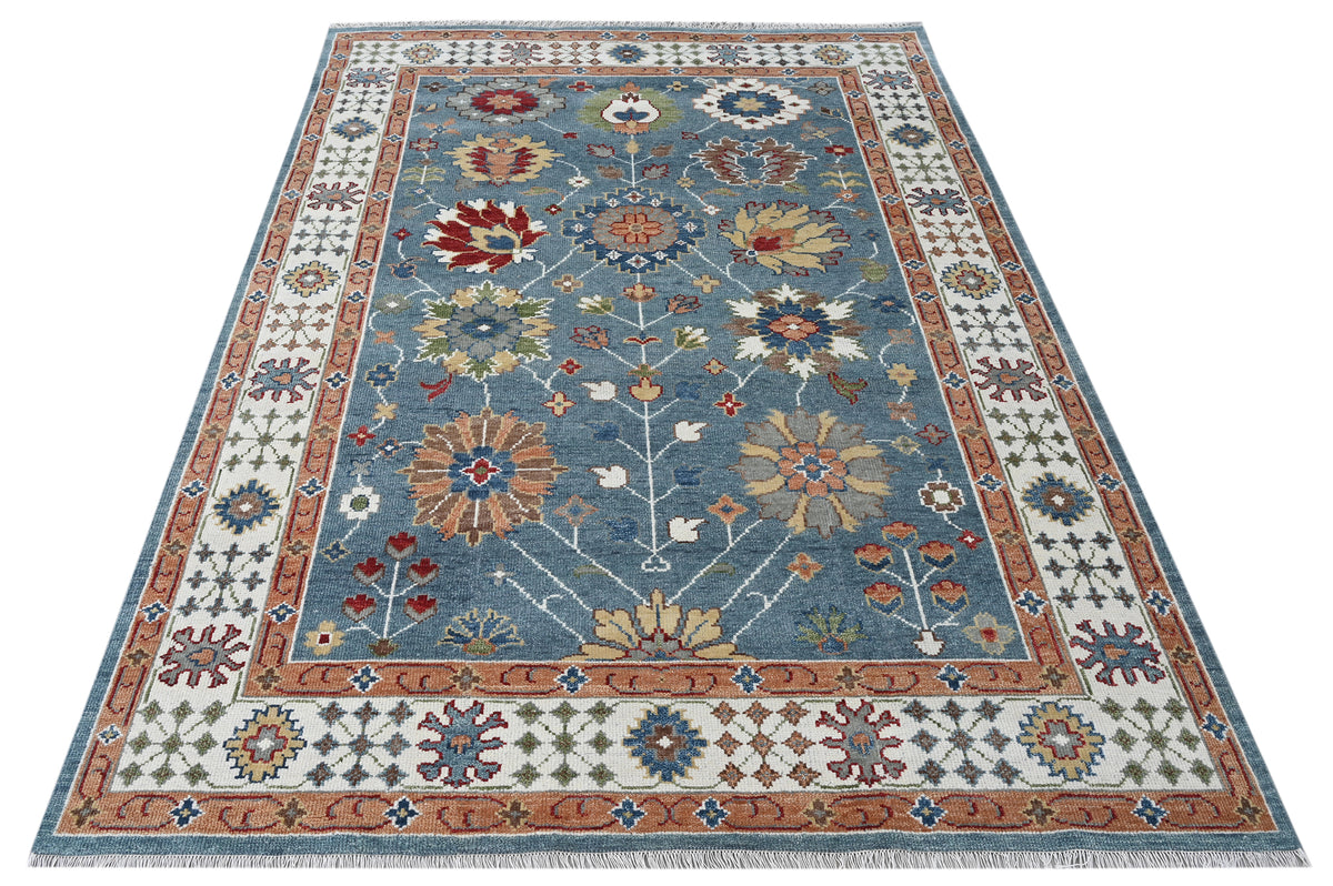 Custom-Made Agra Oushak Design Wool Rug 365×266 cm | Rug# 32688