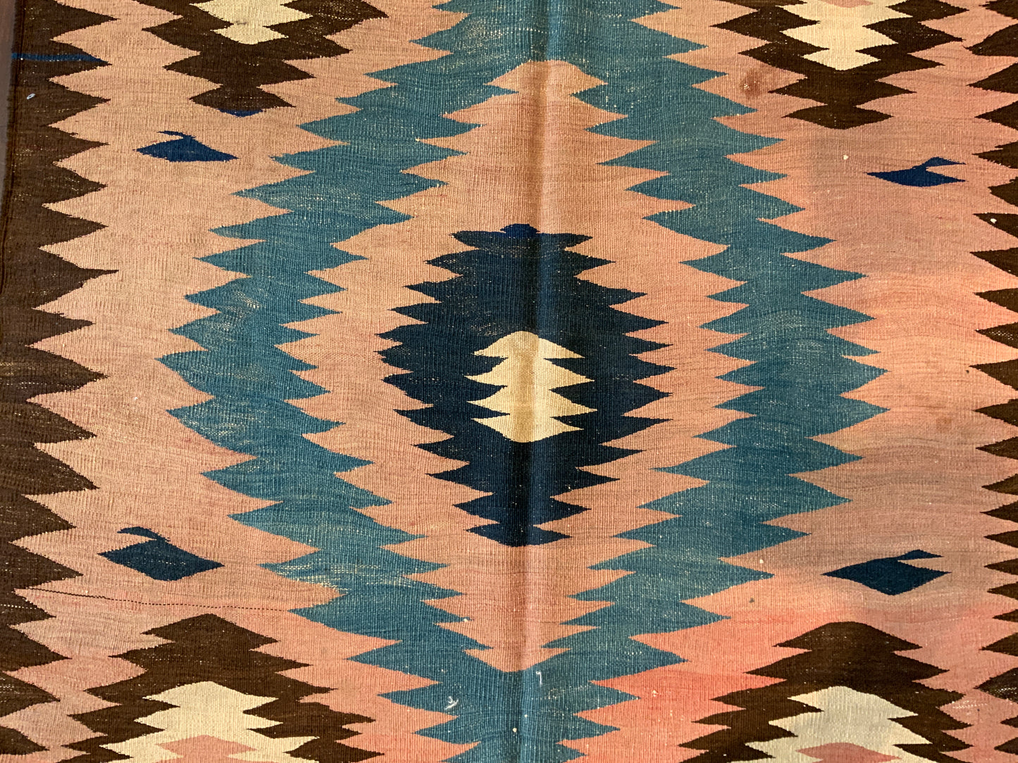 Antique Azerbaijan flatweave Kilim, circa 1920, 324×138 cm | Rug# 3272