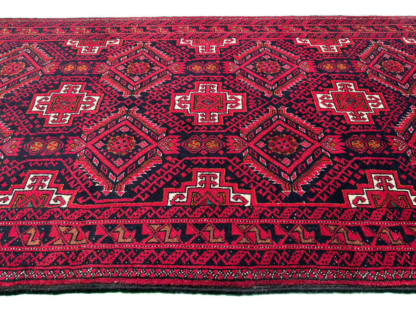 Cottage weave Balouch prayer size rug, Persia 178x93 cm | Rug# 3792
