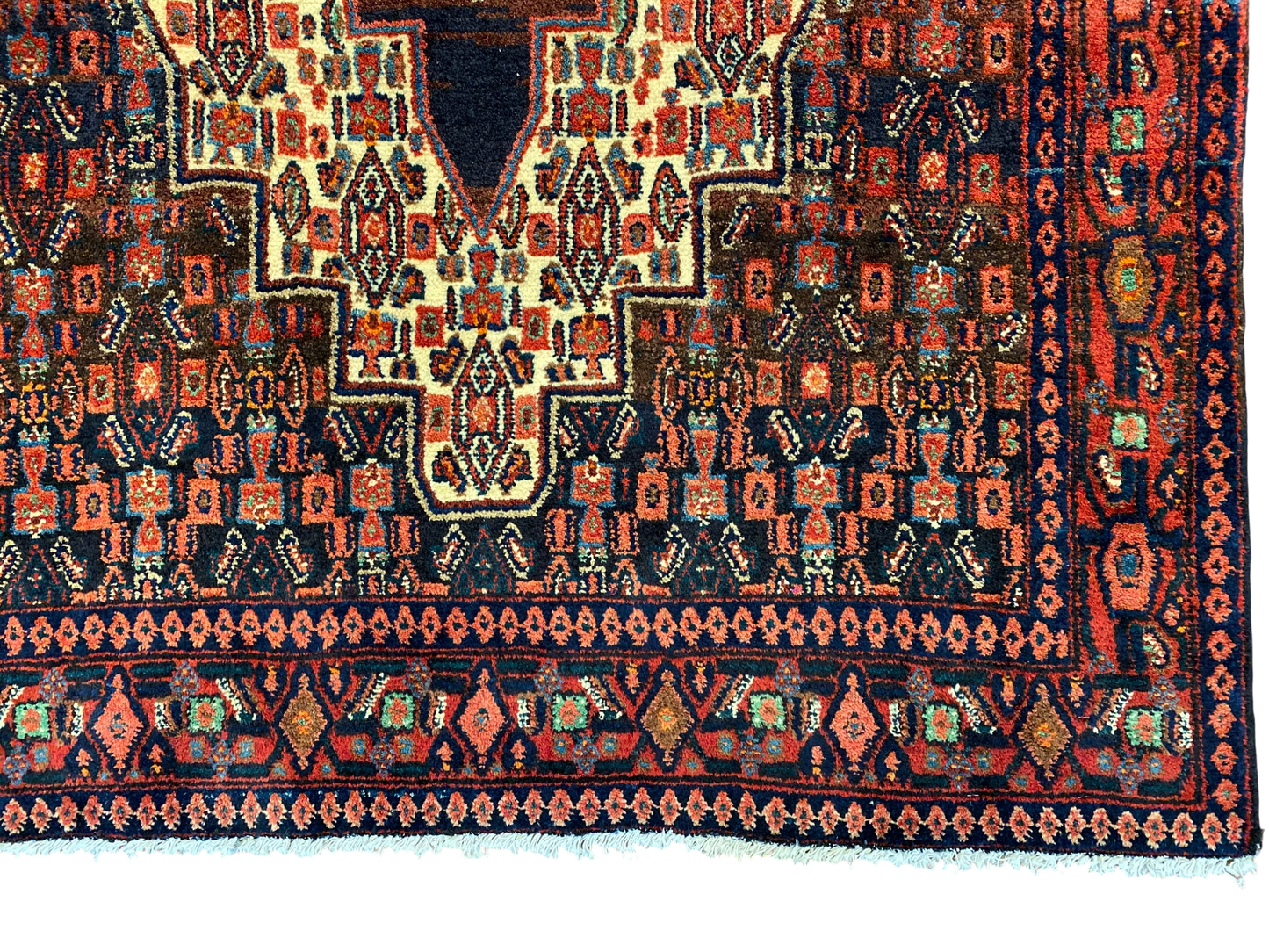 Vintage Kurdi Senneh Rug – Rare Kurdish Piece 182x123cm | Rug# 4095