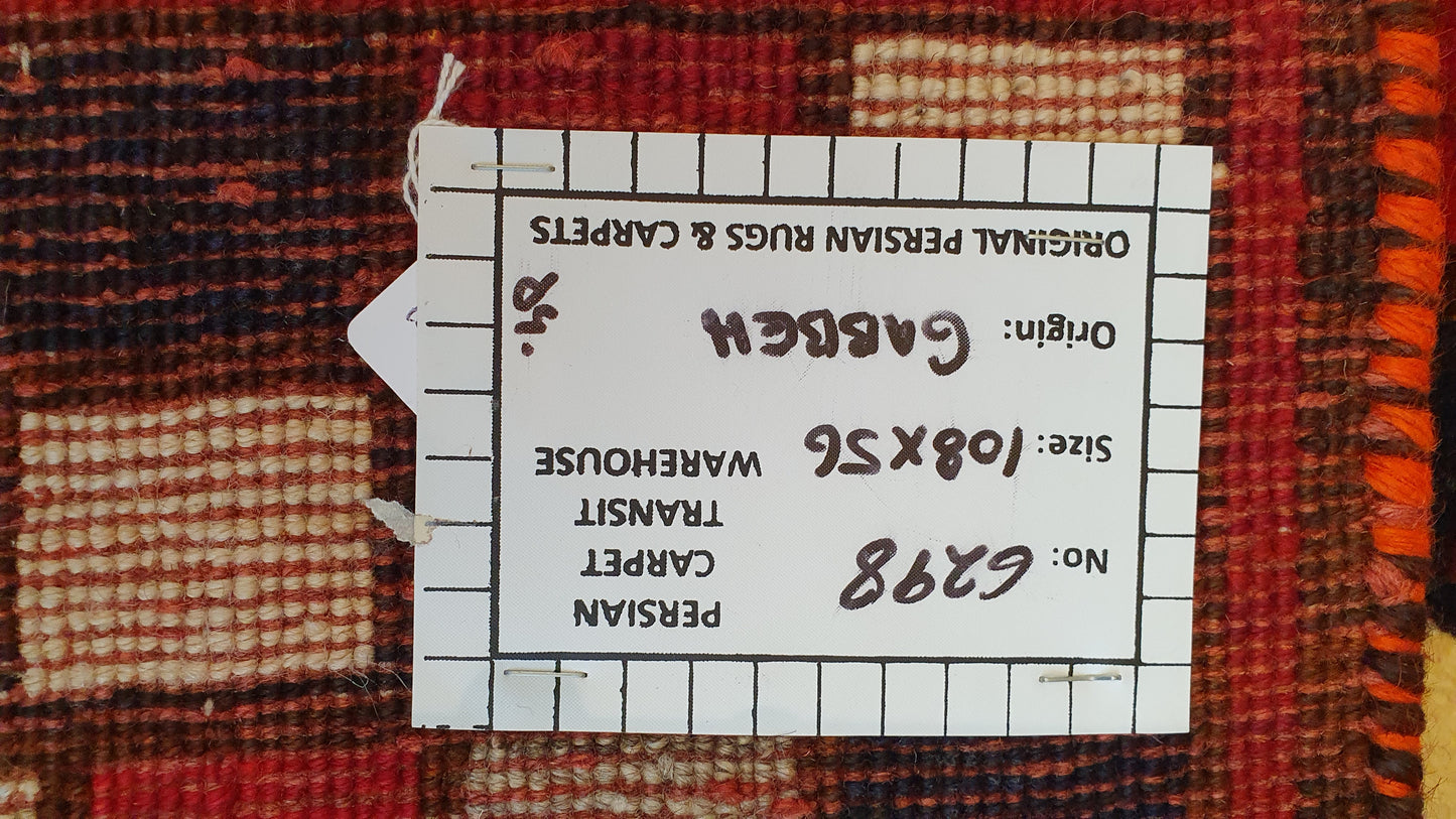Vintage Nomadic Qashqai Gabbeh 108x56cm | Rug# 6298