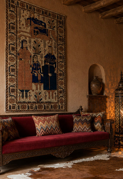 Vintage Pictorial Zabol Balouch, Persia,  203x124cm | Rug# 10040