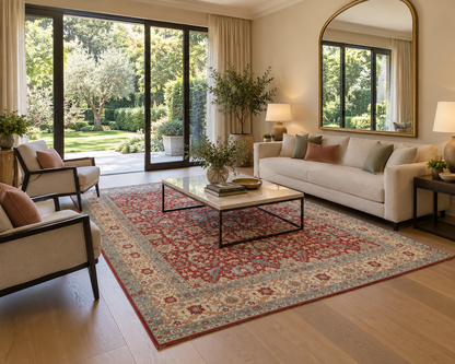 19th century Tabriz inspired, handspun wool, natural vegetable dyes, India, 346x268 cm | Rug# 14114