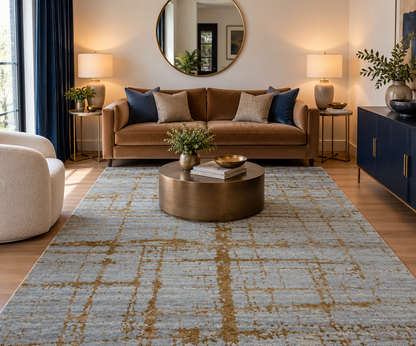 Modern Abstract Wool and Bamboo Silk Rug 240x170 cm | Rug# 32569