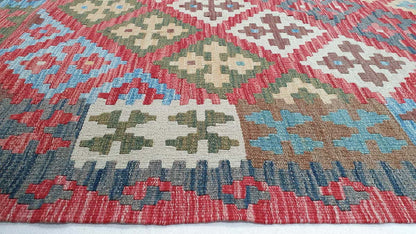 Afghan flatweave Kilim 200x105cm | Rug# 24567