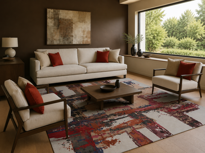 Tibetan weave designer Rug 299x241 cm | Rug# 32001