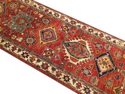 Afghan Turkaman Runner in 19th century Heriz design 245x79cm | Rug# 26387