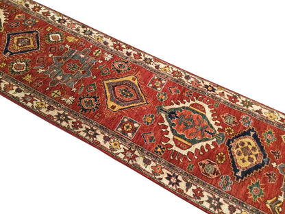 Afghan Turkaman weave hall-runner in 19th century Heriz 295x75cm | Rug# 26388