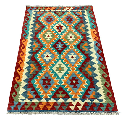 Modern Afghan maimaneh-Kilim 155x104cm | Rug# 26752