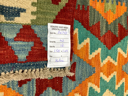 Modern Afghan maimaneh-Kilim 155x104cm | Rug# 26752