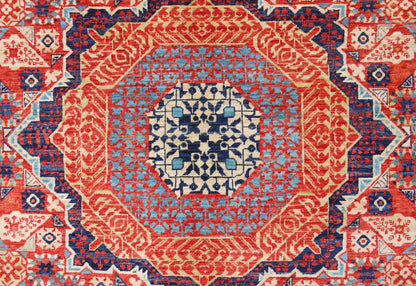 Afghan Turkaman weave, 15th century Mamluk design,  296x242cm | Rug# 26801