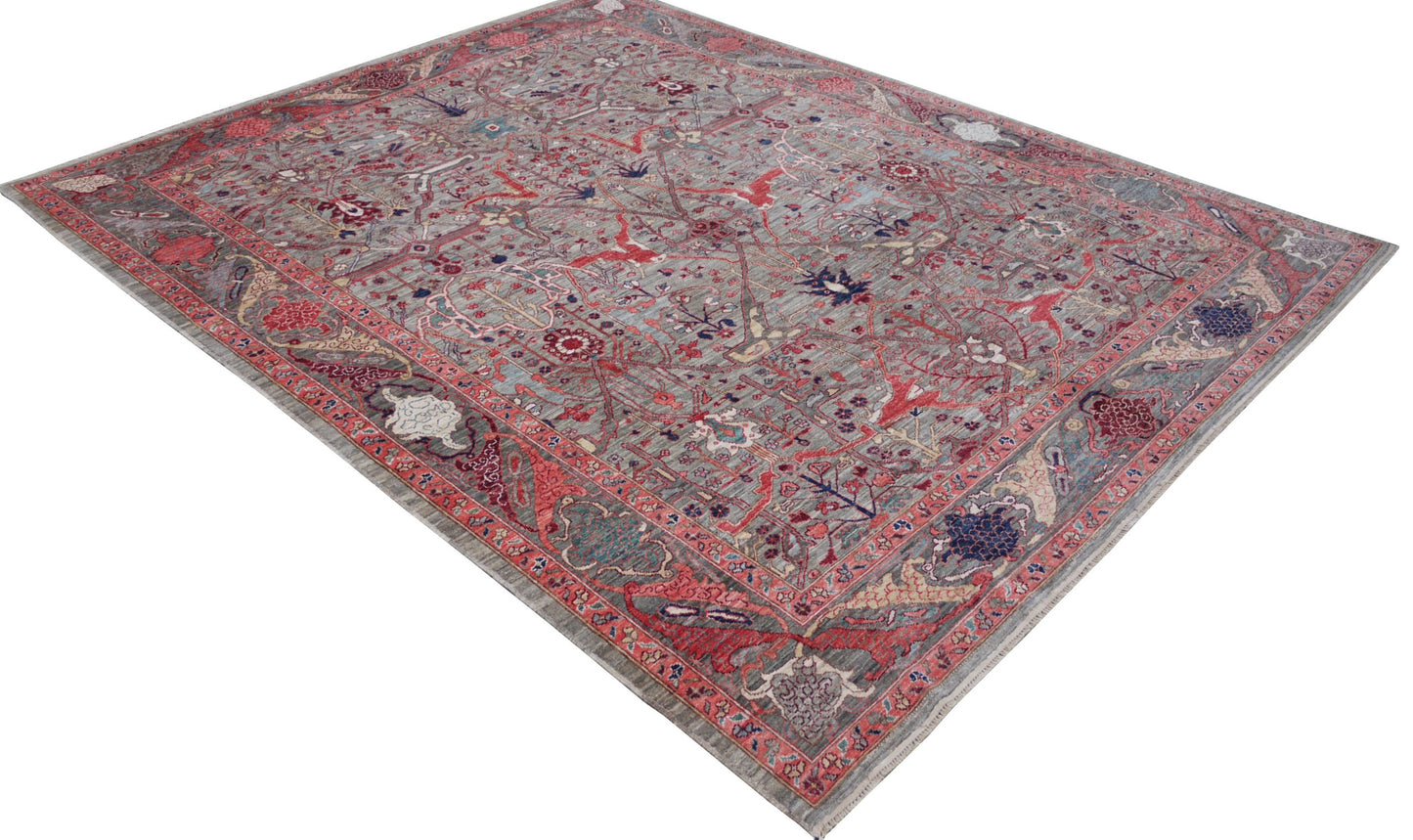 Afghan Turkaman weave, 17th-century Bijar Garous design, 294x241cm | Rug# 26803