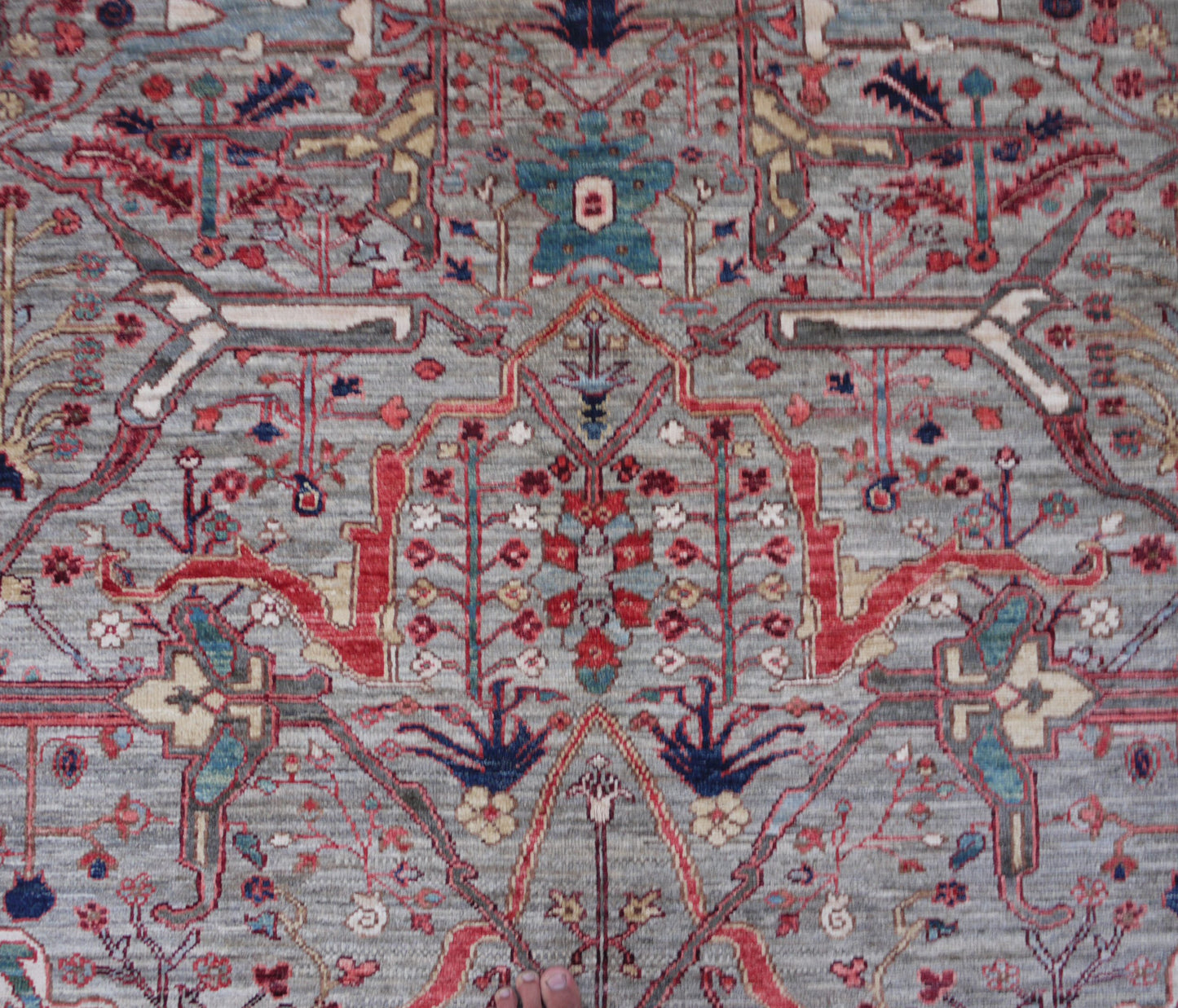 Afghan Turkaman weave, 17th-century Bijar Garous design, 294x241cm | Rug# 26803