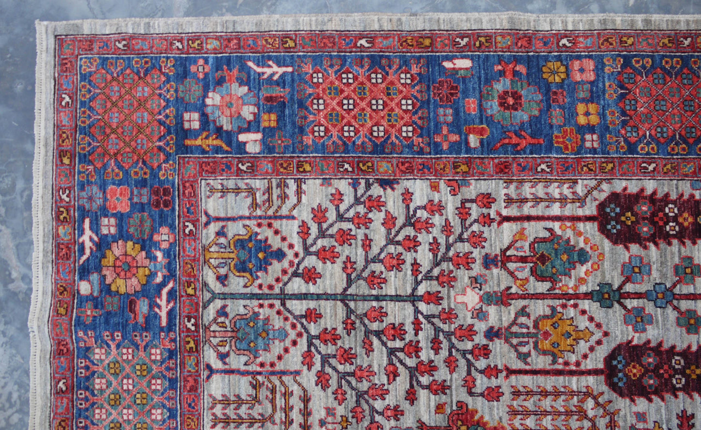 Afghan Turkaman weave, 16th century Safavid-Garden 356x268cm | Rug# 26805