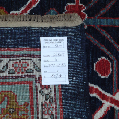 Afghan Turkaman weave, 16th century Garous-Bijar inspired 353x277cm | Rug# 26807