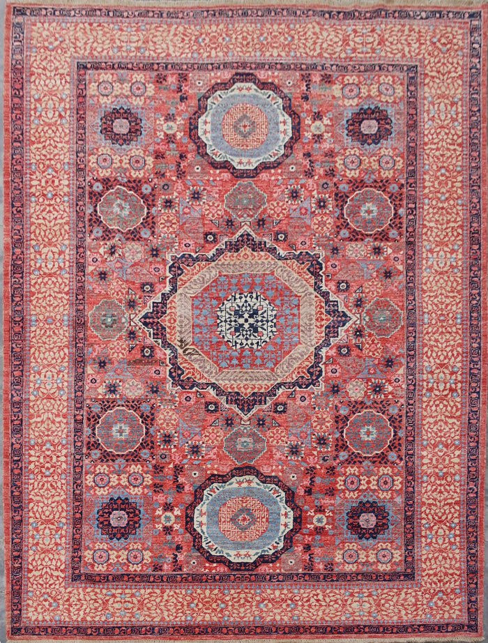 Afghan Turkaman weave, 15th century Mamluk-inspired 271x186cm | Rug# 26827