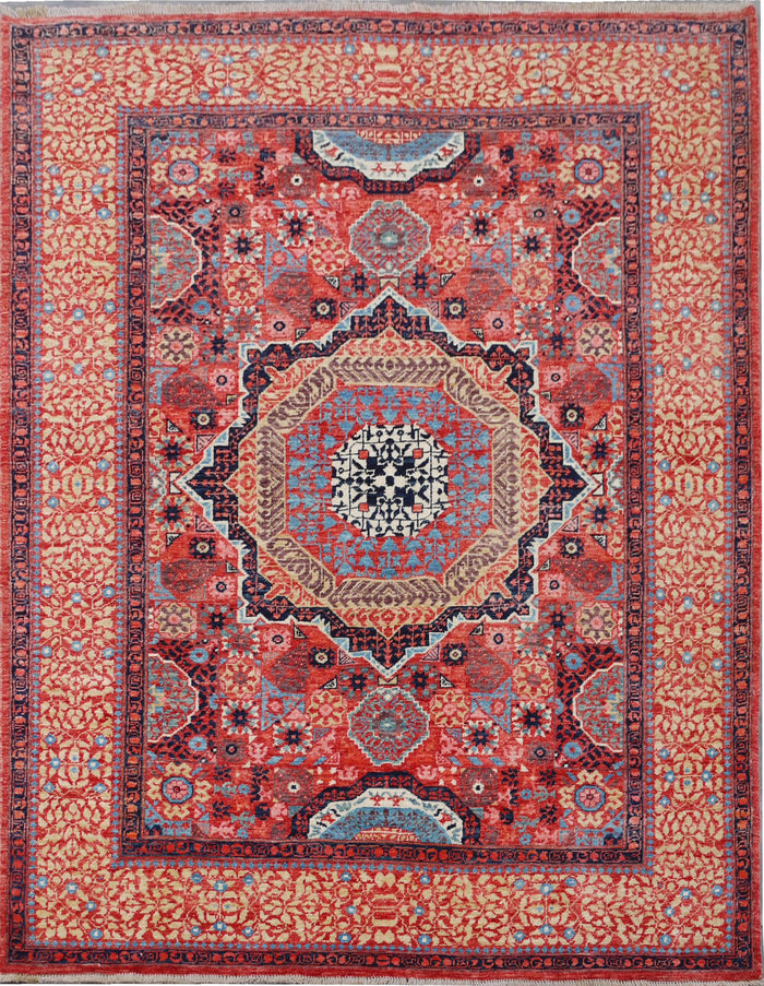 Afghan Turkaman weave, 15rh century Mamluk inspired 211x147cm | Rug# 26828