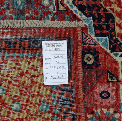 Afghan Turkaman Mamluk-inspired 211x147cm | Rug# 26828