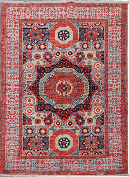 Afghan Turkaman Mamluk-inspired 148x100cm | Rug# 26830