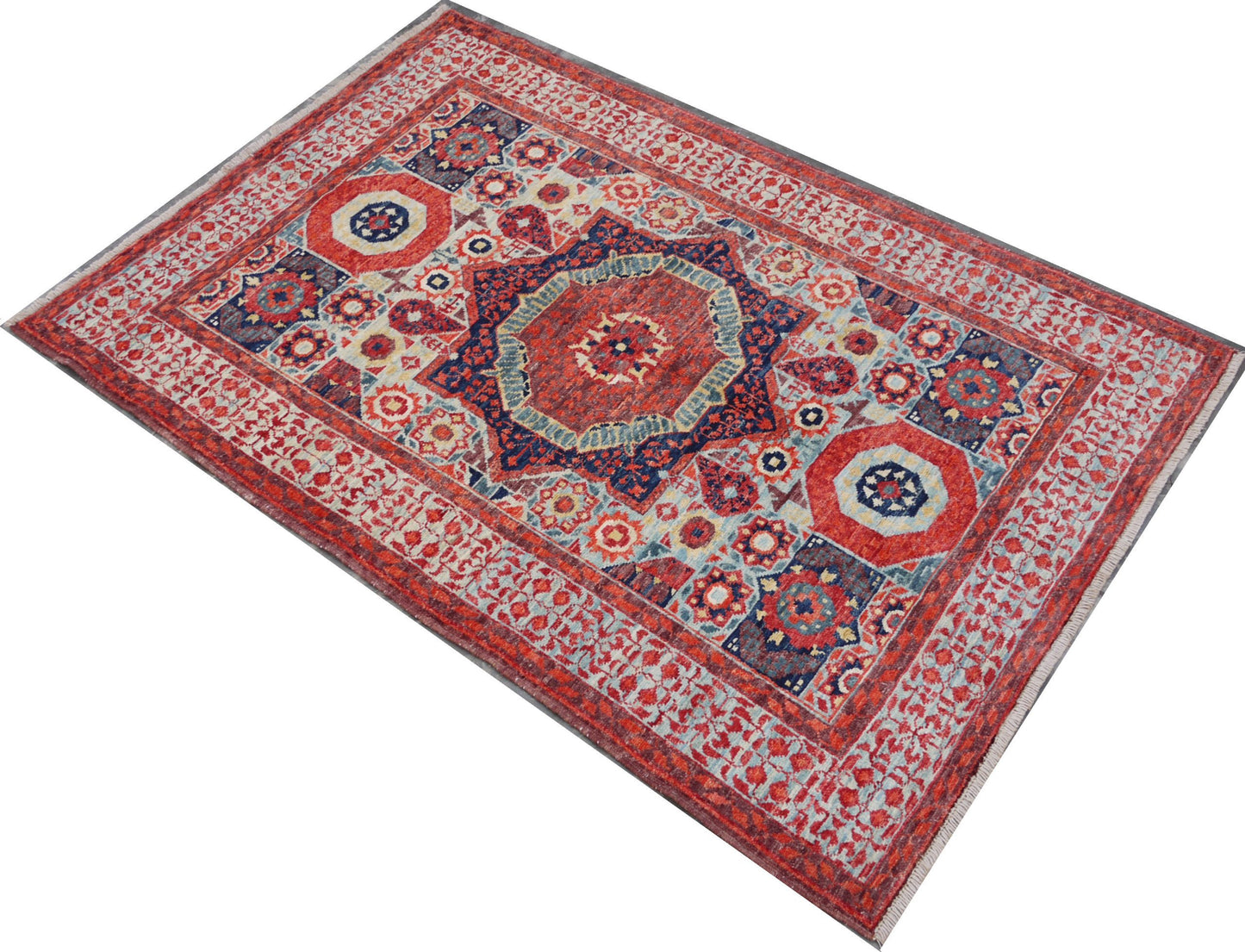 Afghan Turkaman Mamluk-inspired 142x99cm | Rug# 26831