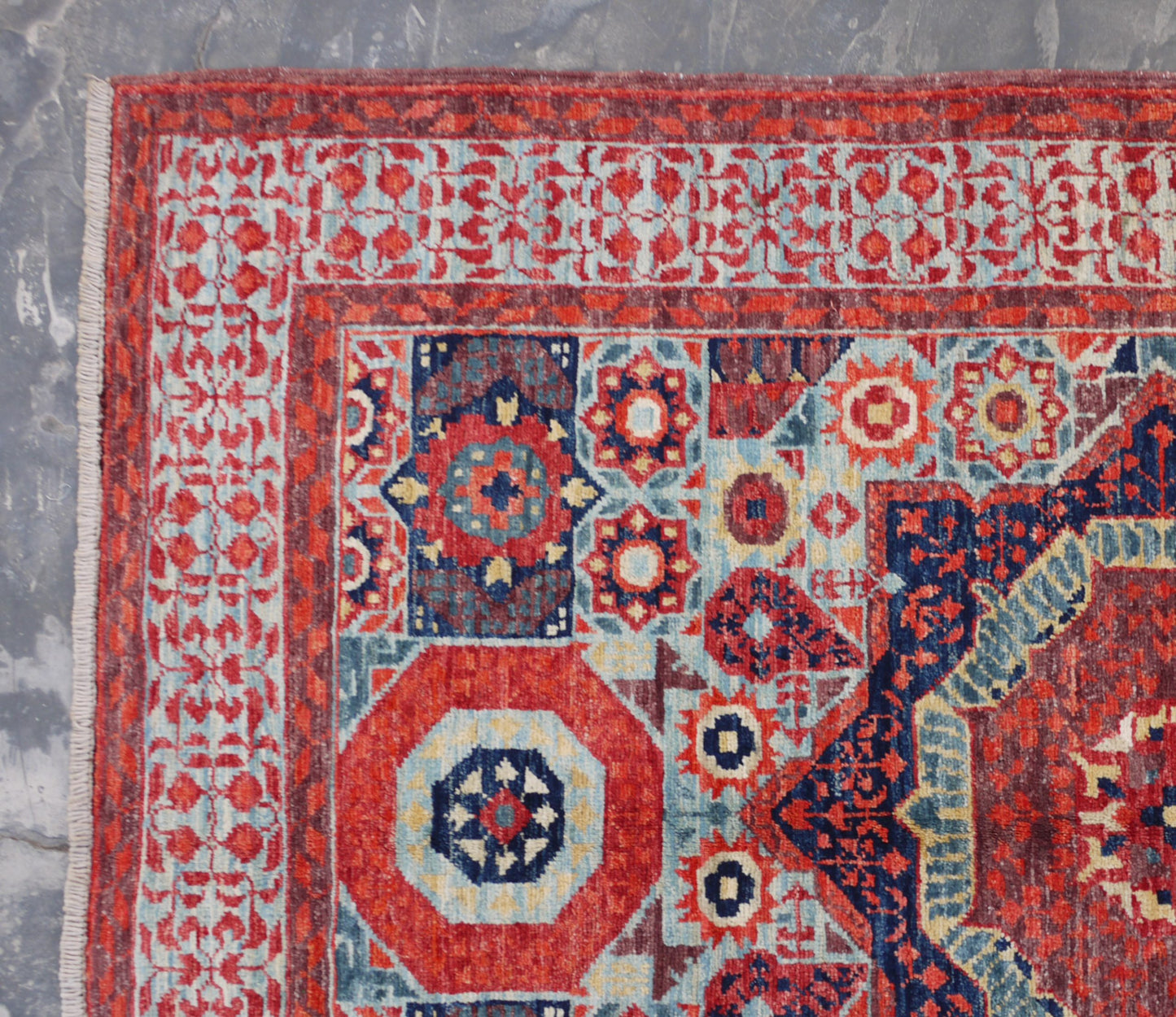 Afghan Turkaman Mamluk-inspired 142x99cm | Rug# 26831