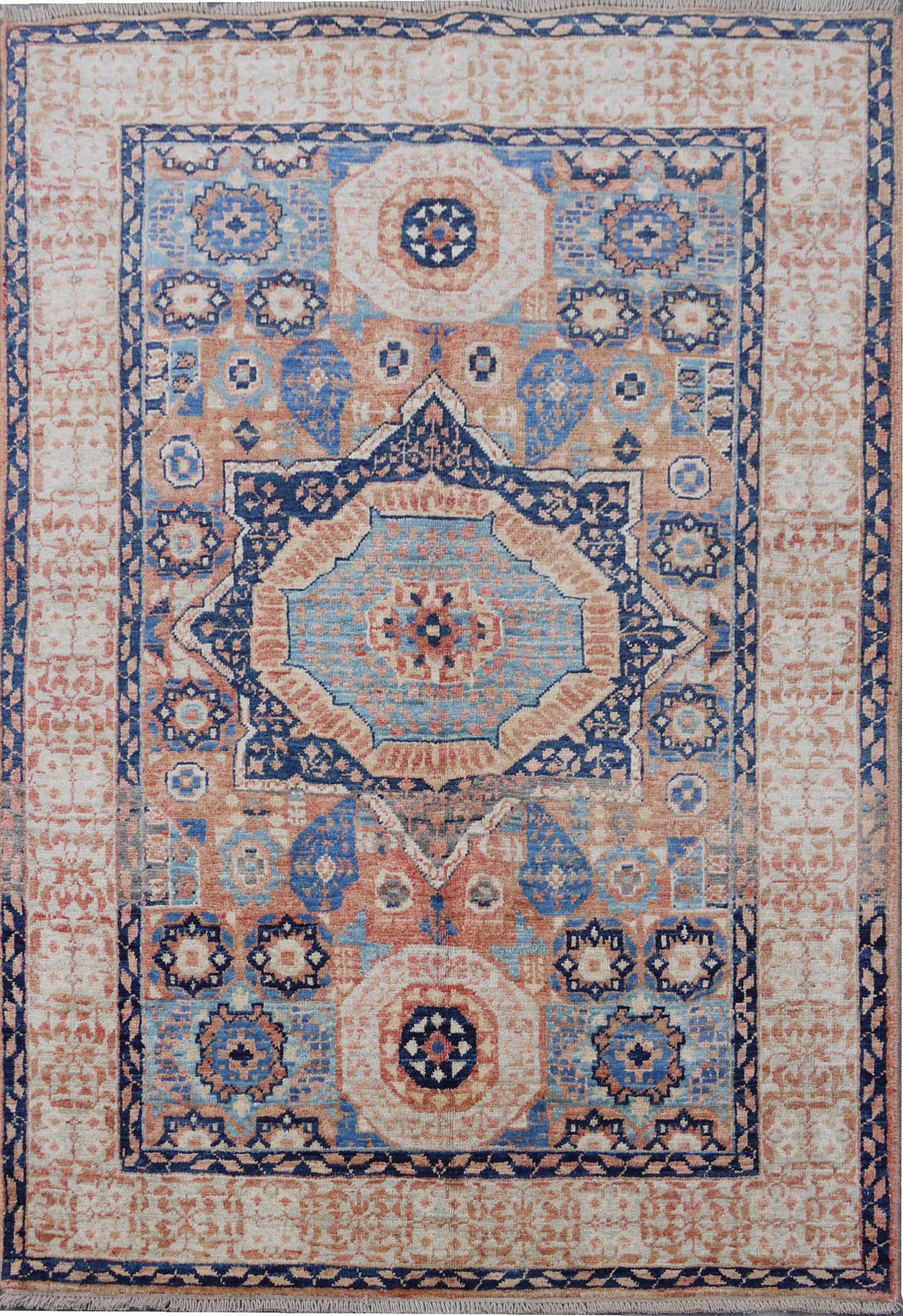 Afghan Turkaman Mamluk-inspired 146x99cm | Rug# 26832